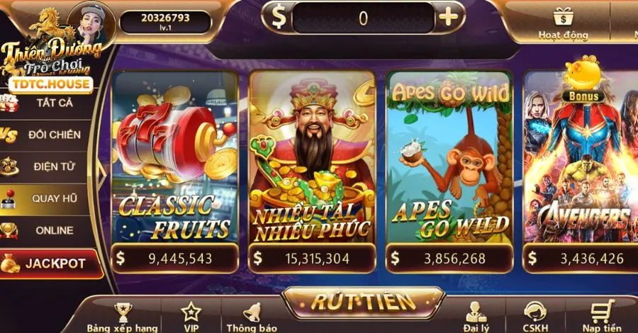 Game Nổ hũ đổi thưởng tại KV999 Casino